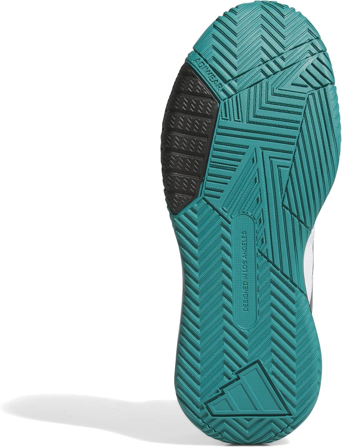 image:imageadidas Mens Own The Game 30 Basketball ShoeWhiteBlackPure Teal