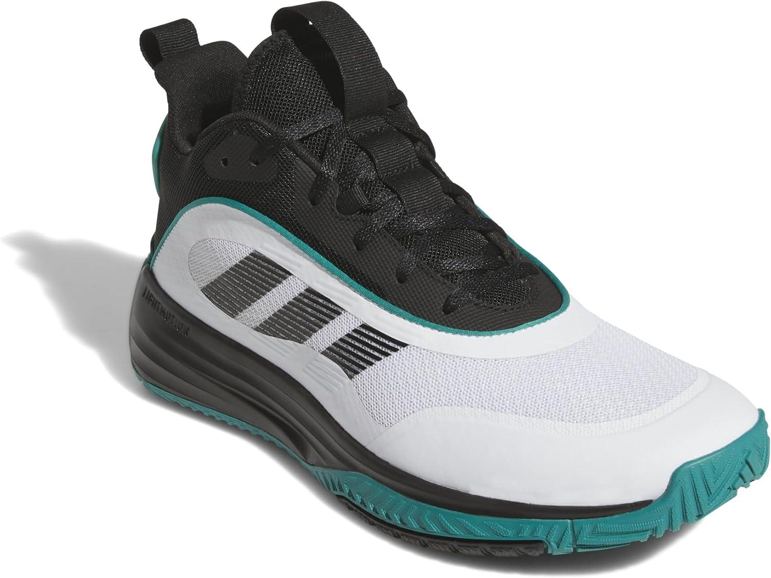 image:imageadidas Mens Own The Game 30 Basketball ShoeWhiteBlackPure Teal