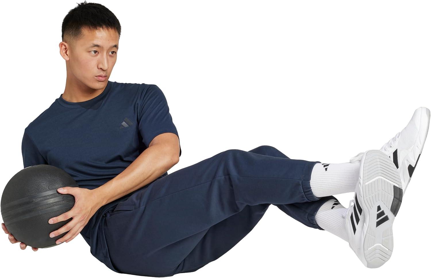 image:imageadidas Mens Train Essentials Feelready 78 PantsAurora Ink