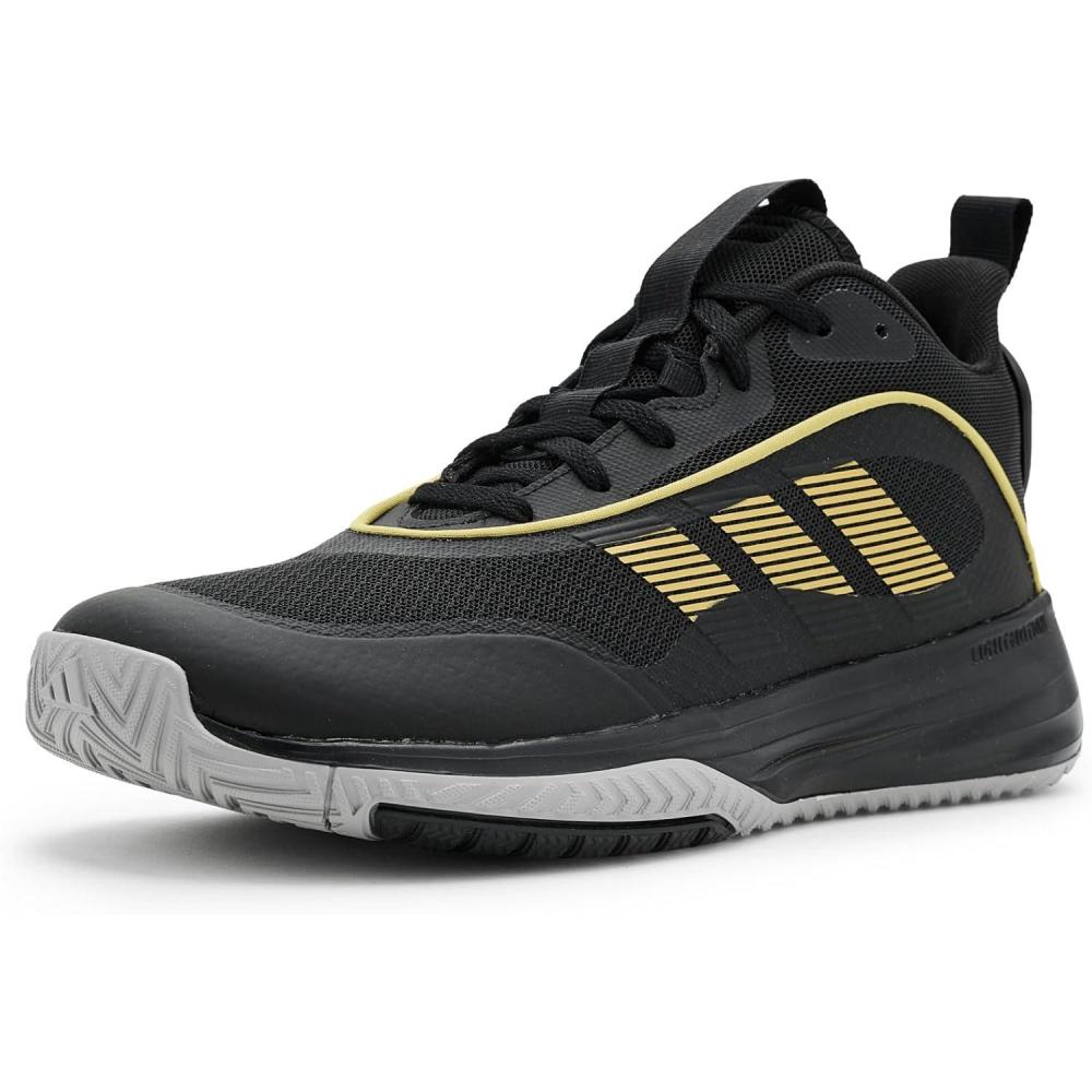 image:imageadidas Mens Own The Game 30 Basketball ShoeBlackGold MetallicSolid Grey