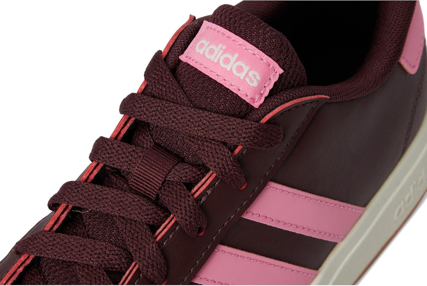 image:imageAdidas UnisexChild Grand Court 20 Elastic Lace amp StrapAurora RubyBliss PinkOff White