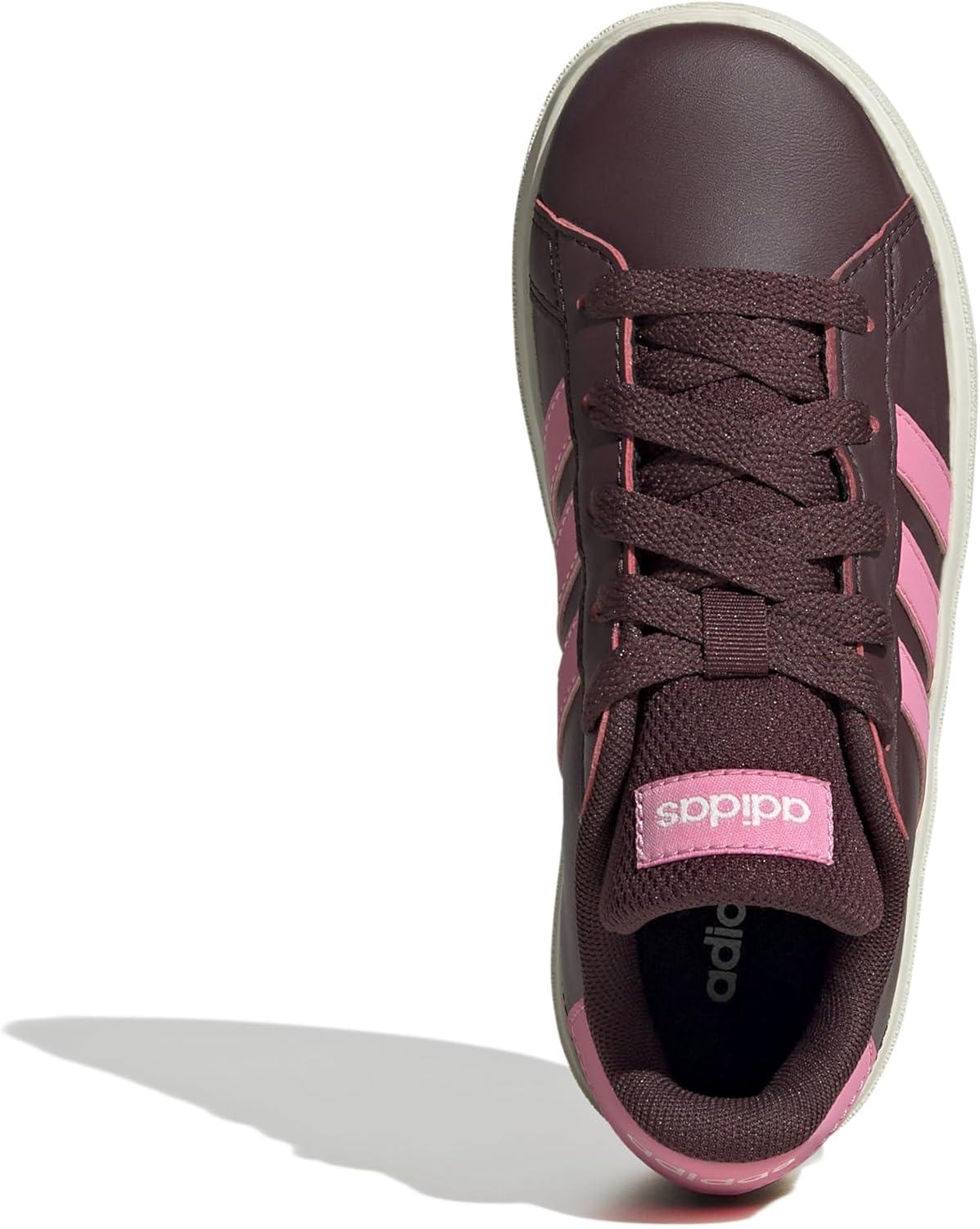 image:imageAdidas UnisexChild Grand Court 20 Elastic Lace amp StrapAurora RubyBliss PinkOff White