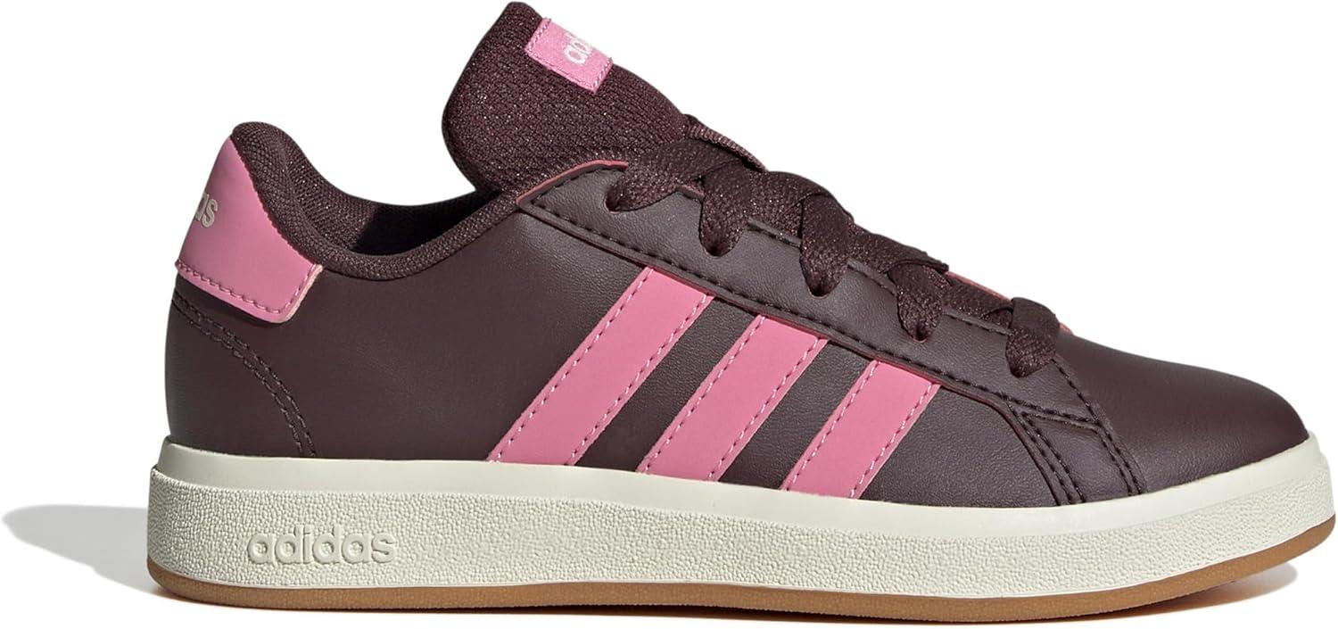 image:imageAdidas UnisexChild Grand Court 20 Elastic Lace amp StrapAurora RubyBliss PinkOff White