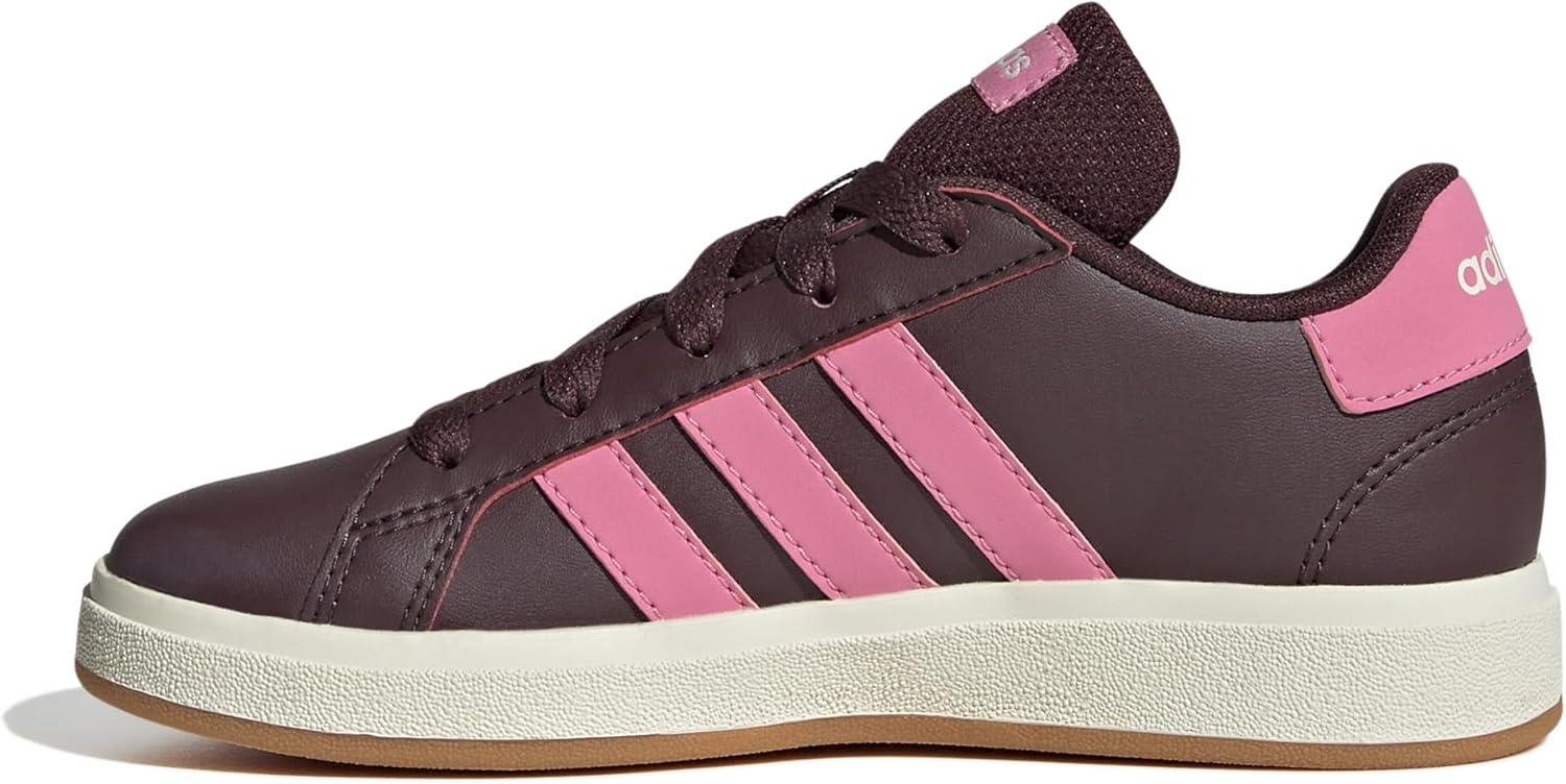 image:imageAdidas UnisexChild Grand Court 20 Elastic Lace amp StrapAurora RubyBliss PinkOff White