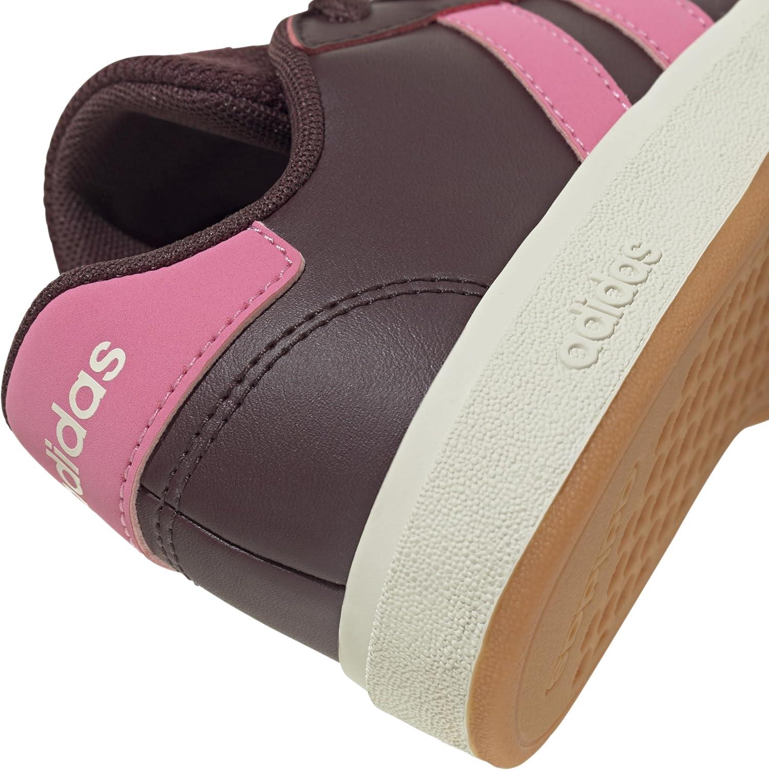 image:imageAdidas UnisexChild Grand Court 20 Elastic Lace amp StrapAurora RubyBliss PinkOff White