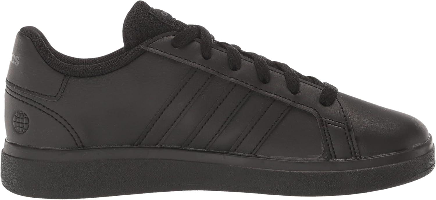 image:imageAdidas UnisexChild Grand Court 20 Elastic Lace amp StrapBlackBlackGrey