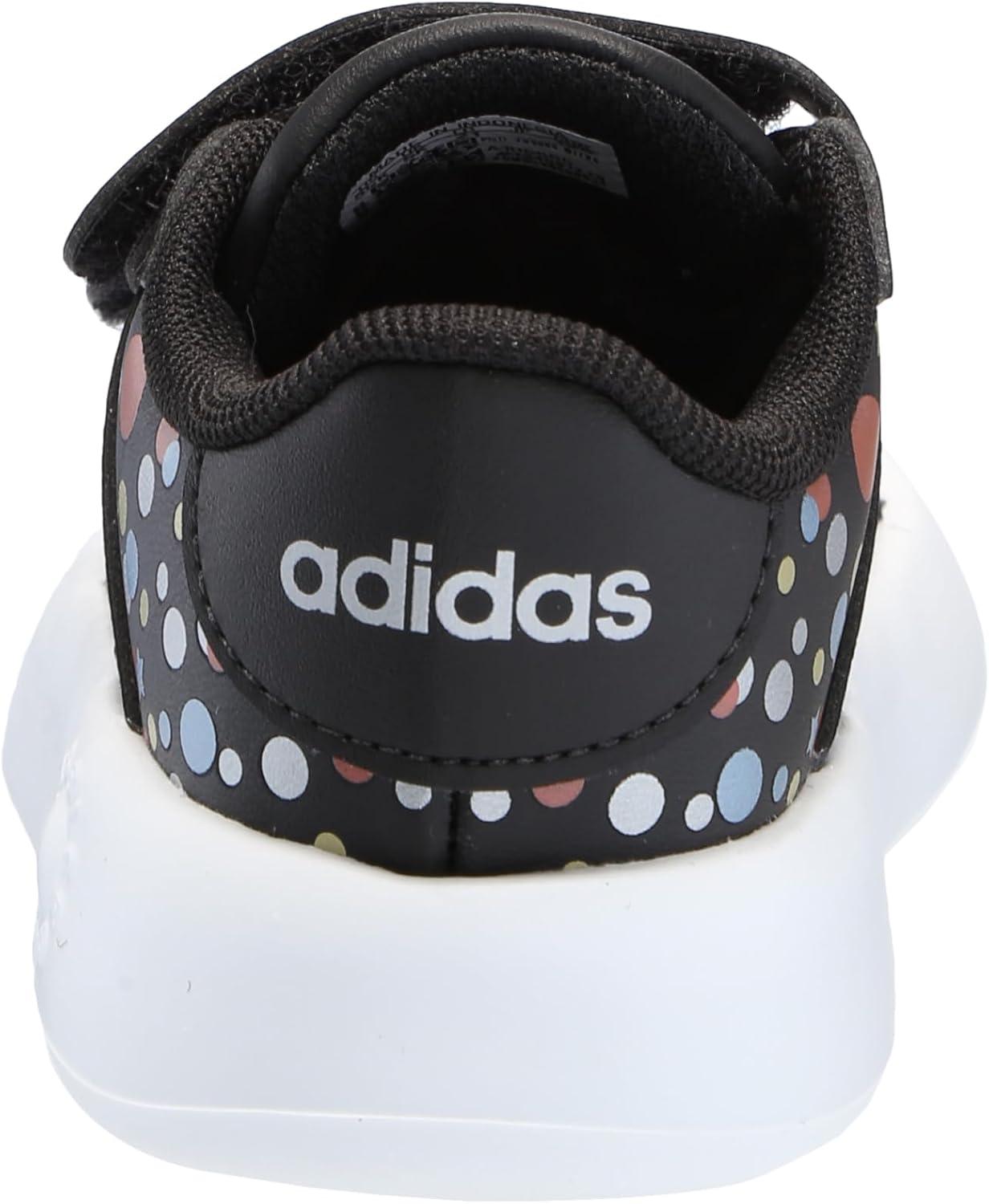 image:imageAdidas UnisexChild Grand Court 20 Elastic Lace amp StrapBlackBlackSilver Metallic
