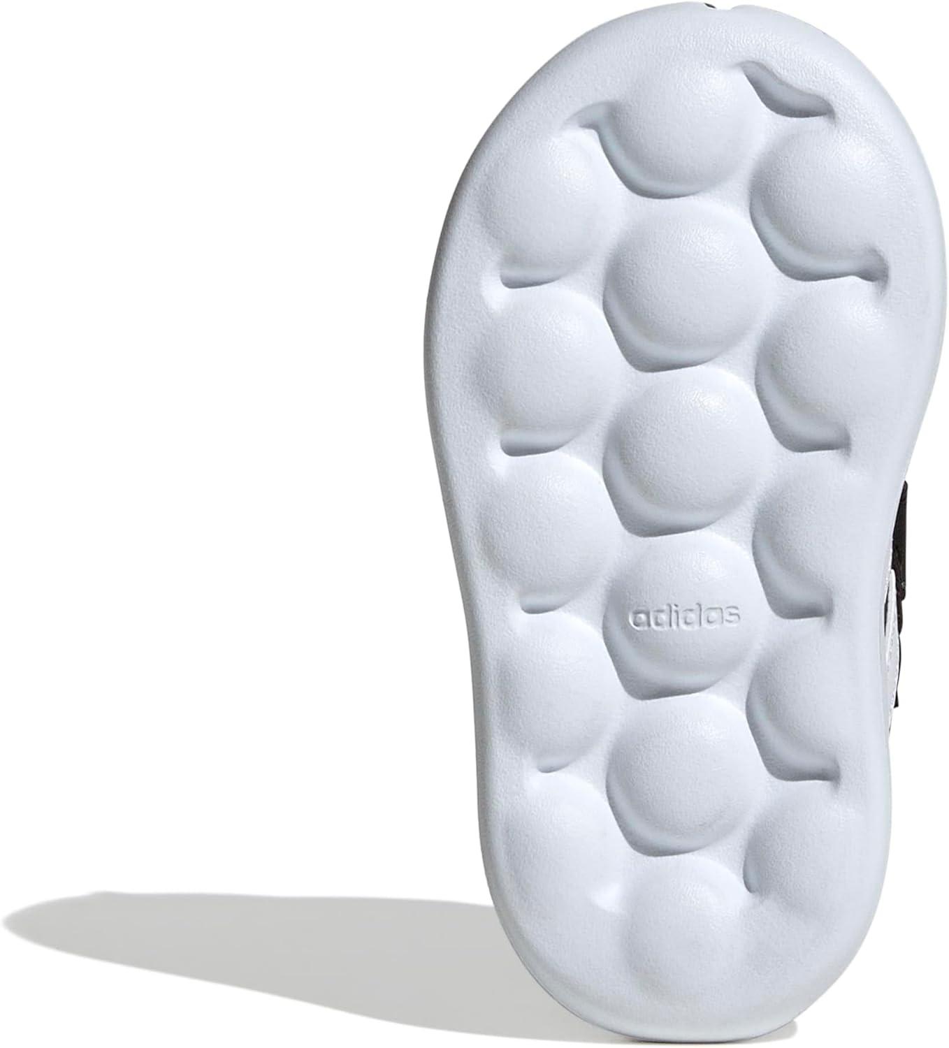 image:imageAdidas UnisexChild Grand Court 20 Elastic Lace amp StrapBlackWhiteBlack