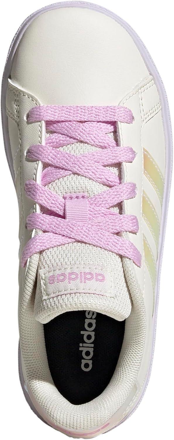 image:imageAdidas UnisexChild Grand Court 20 Elastic Lace amp StrapChalk WhiteChalk WhiteBliss Lilac