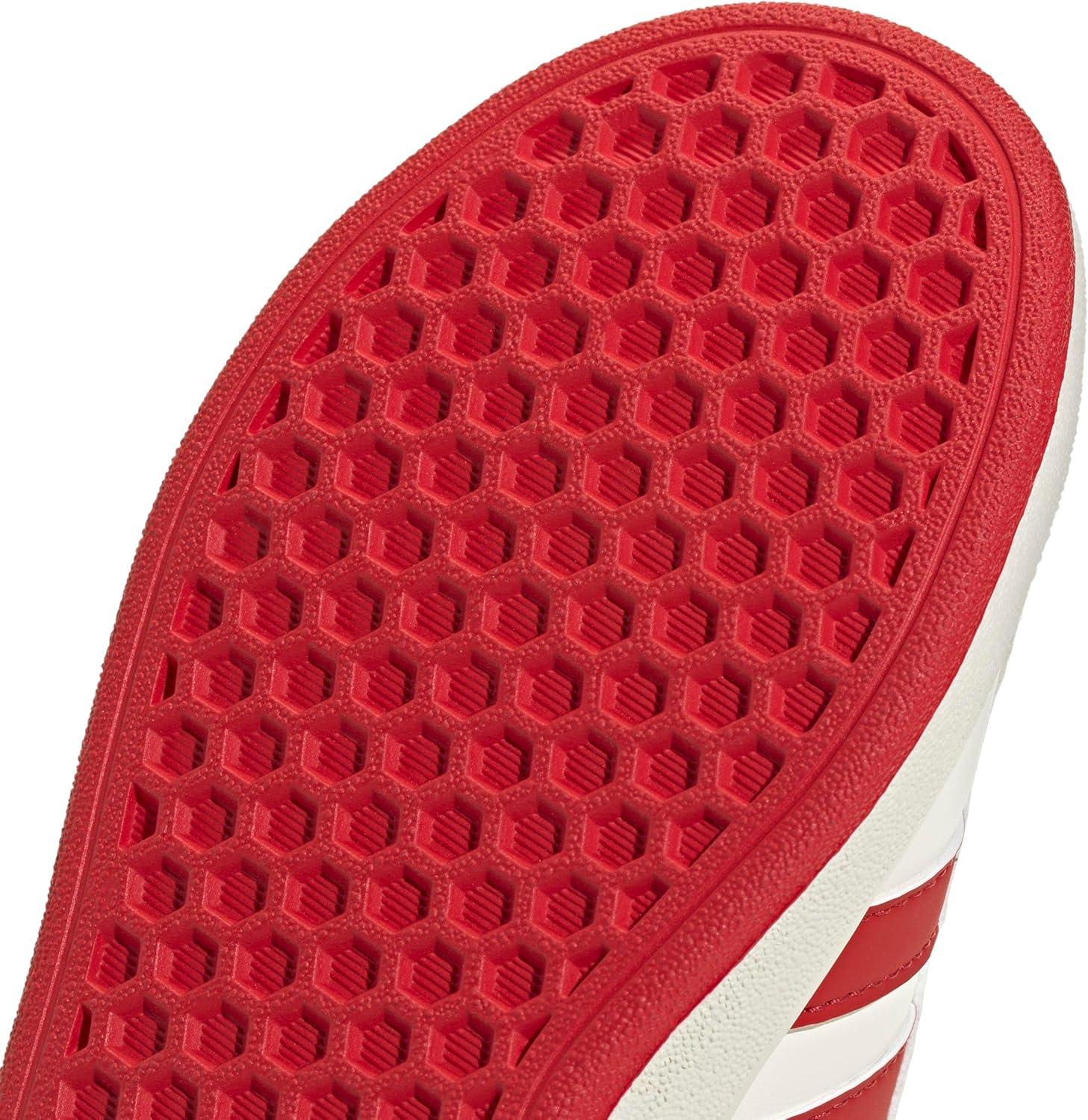 image:imageAdidas UnisexChild Grand Court 20 Elastic Lace amp StrapOff WhiteCollegiate RedBlack