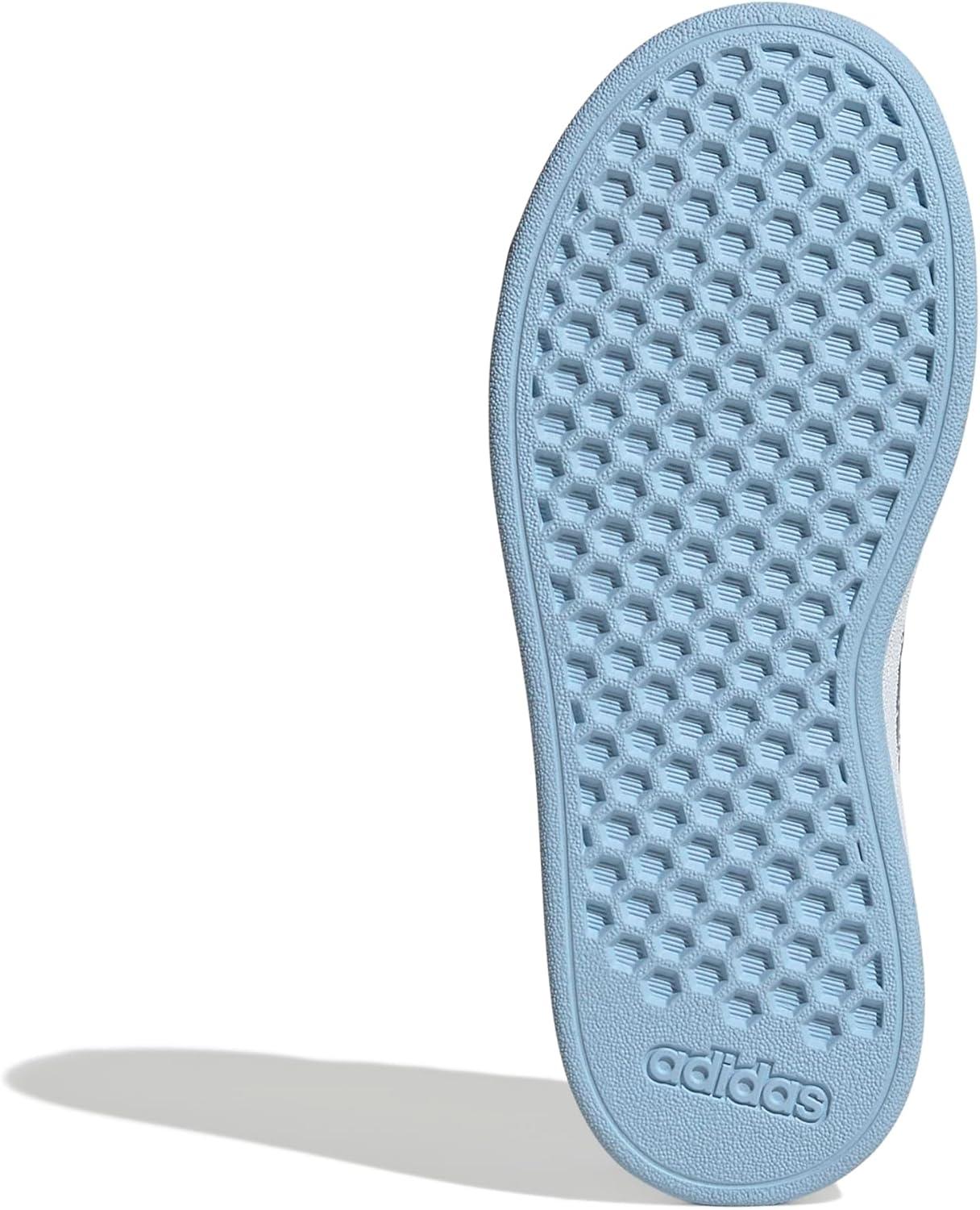 image:imageAdidas UnisexChild Grand Court 20 Elastic Lace amp StrapPreloved InkWhiteClear Sky