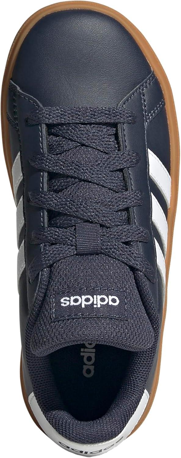 image:imageAdidas UnisexChild Grand Court 20 Elastic Lace amp StrapShadow NavyWhiteGum