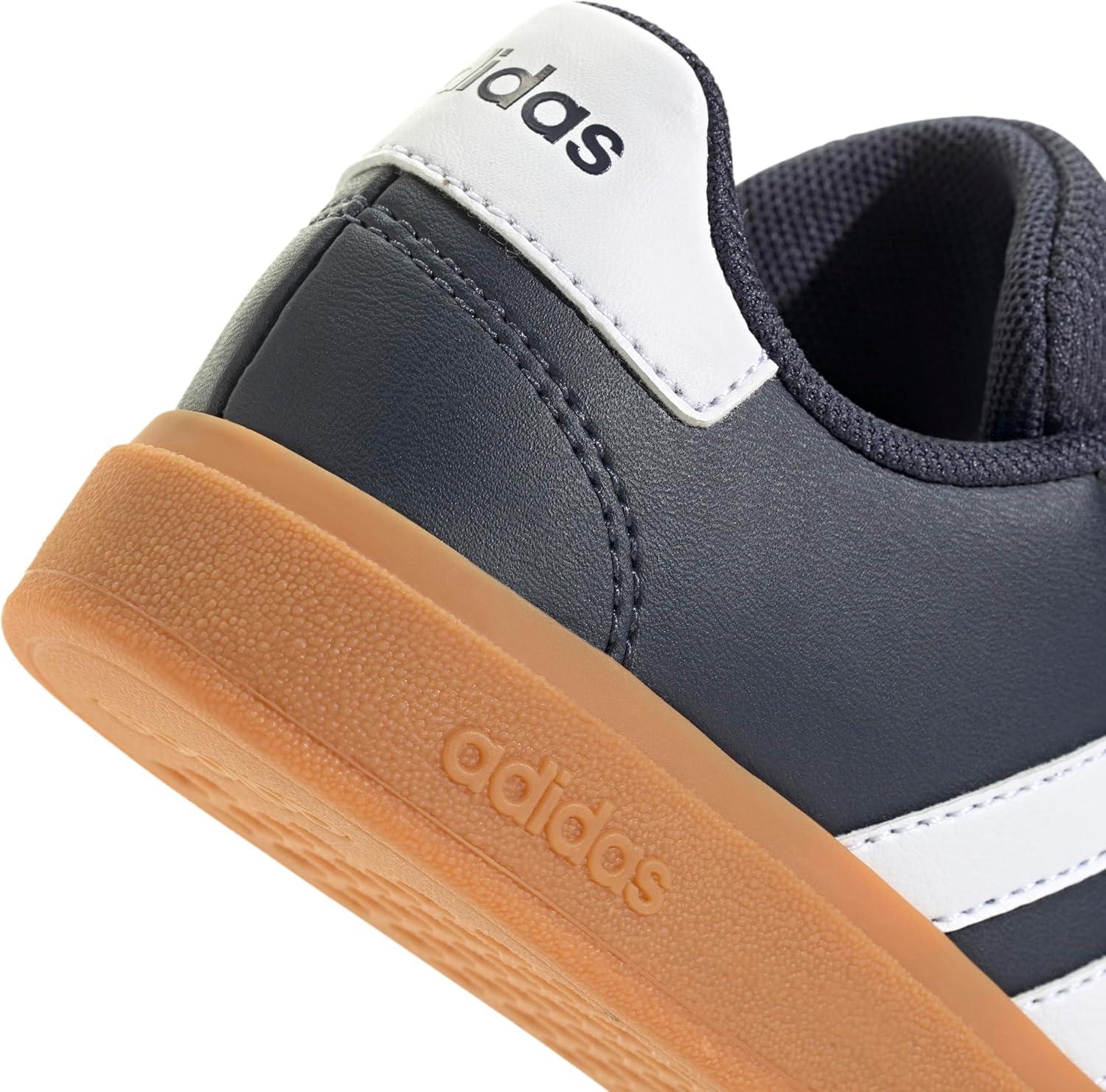 image:imageAdidas UnisexChild Grand Court 20 Elastic Lace amp StrapShadow NavyWhiteGum