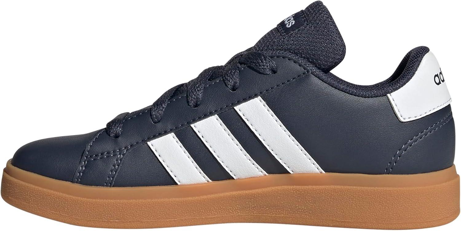 image:imageAdidas UnisexChild Grand Court 20 Elastic Lace amp StrapShadow NavyWhiteGum
