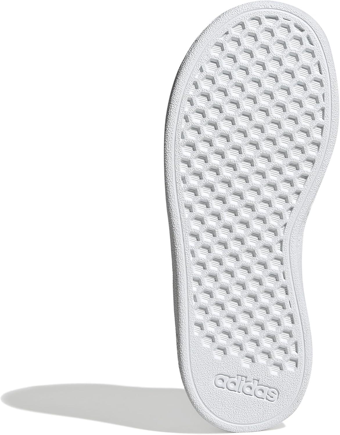 image:imageAdidas UnisexChild Grand Court 20 Elastic Lace amp StrapWhiteBlackBlack