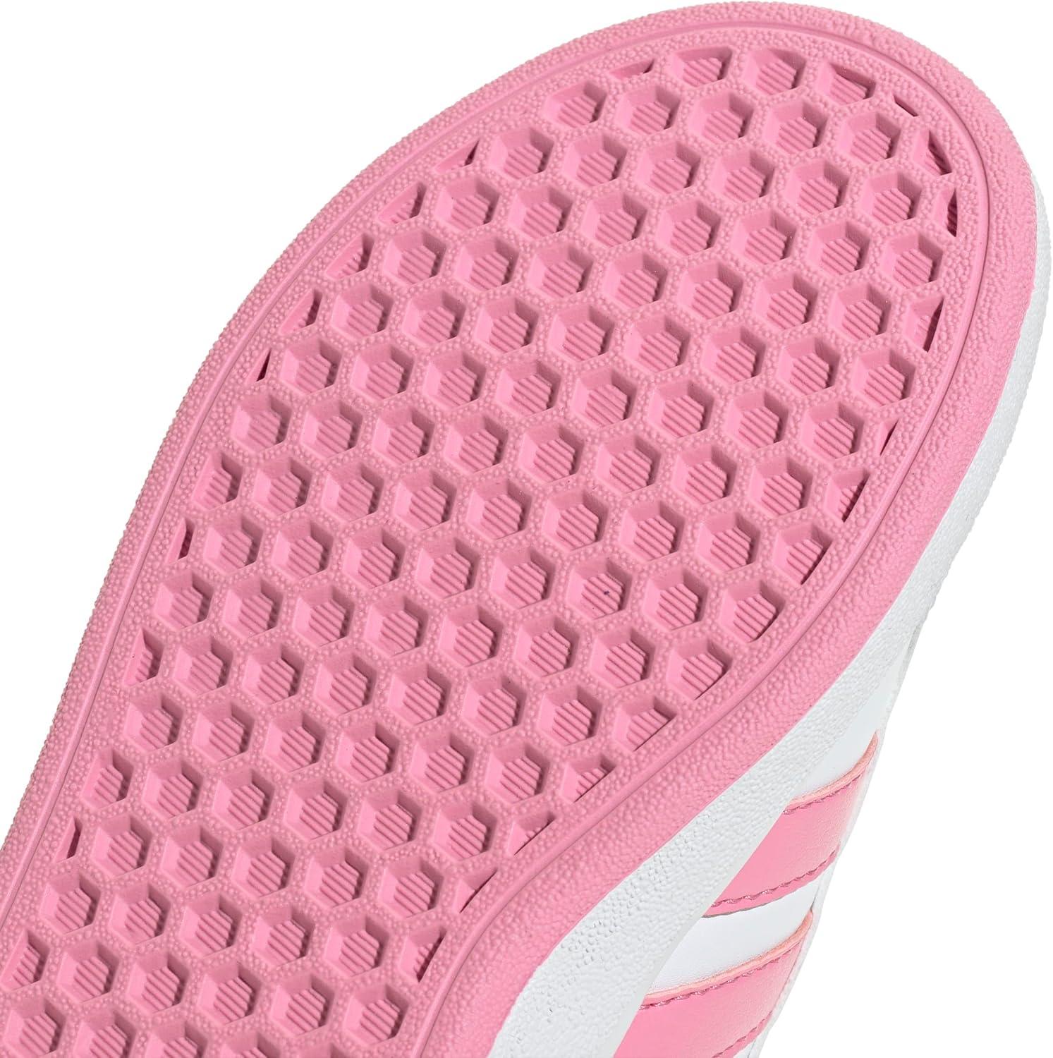 image:imageAdidas UnisexChild Grand Court 20 Elastic Lace amp StrapWhiteBliss PinkBlack