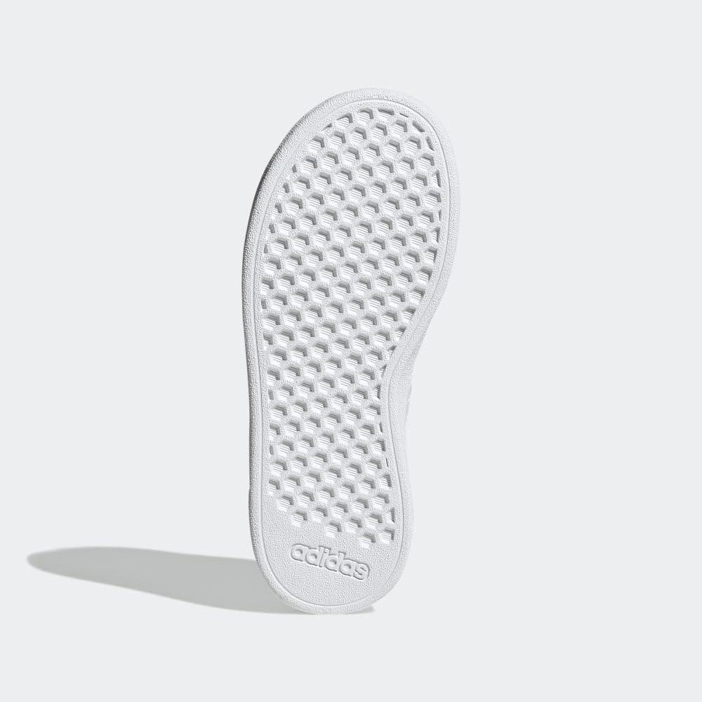image:imageAdidas UnisexChild Grand Court 20 Elastic Lace amp StrapWhiteIridescentWhite