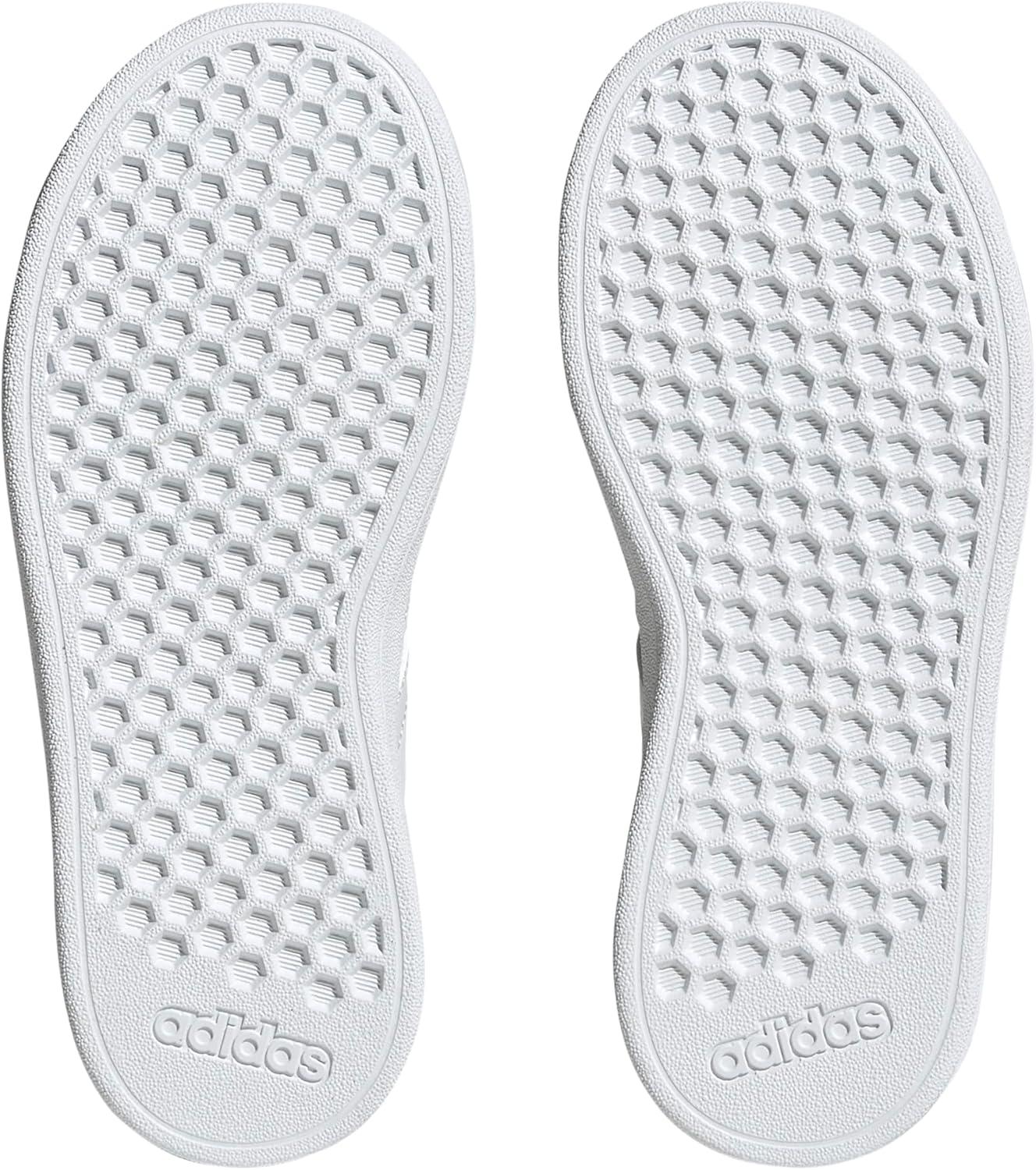 image:imageAdidas UnisexChild Grand Court 20 Elastic Lace amp StrapWhiteWhiteGrey
