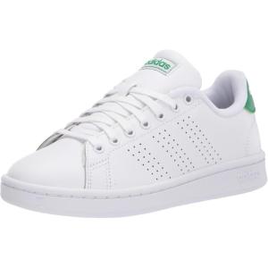 adidas Men’s Advantage Sneaker(Footwear White/Footwear White/Green)