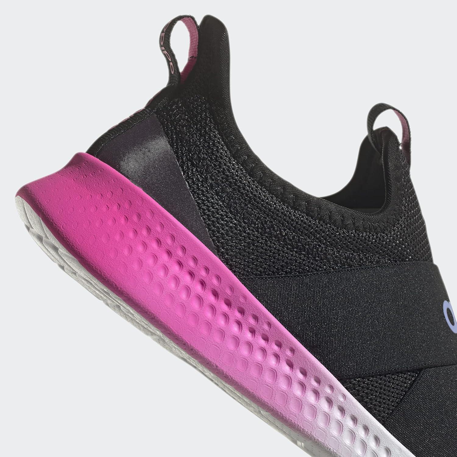 image:imageadidas Womens Puremotion Adapt SneakersCore BlackLight PurpleScreaming Pink