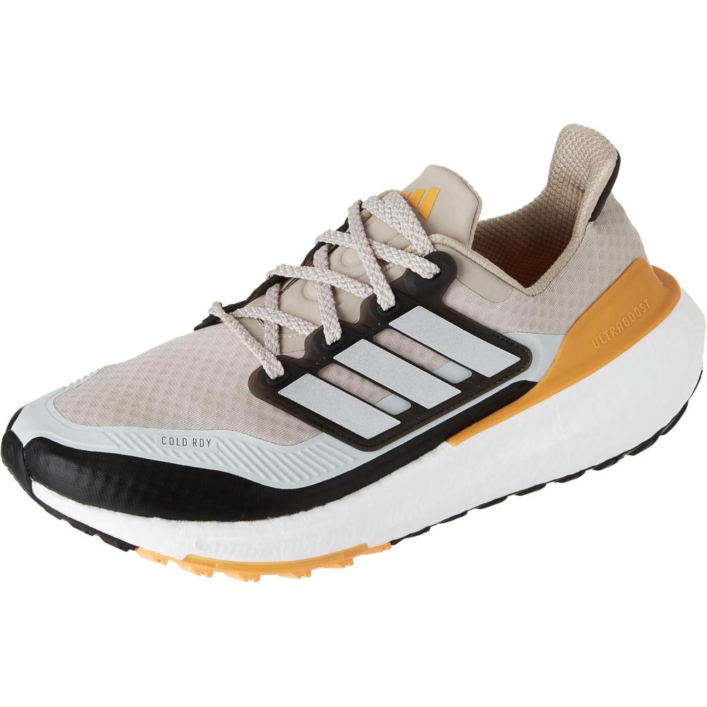 image:imageadidas Mens XPLR Boost Running Sneakers Shoes  Beige BlackWonder BeigeSilver MetallicFlash Orange