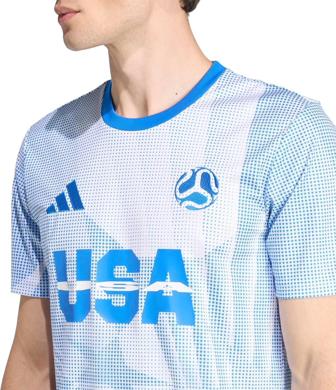image:imageAdidas Mens Host Nation JerseyWhiteGlory BlueUsa