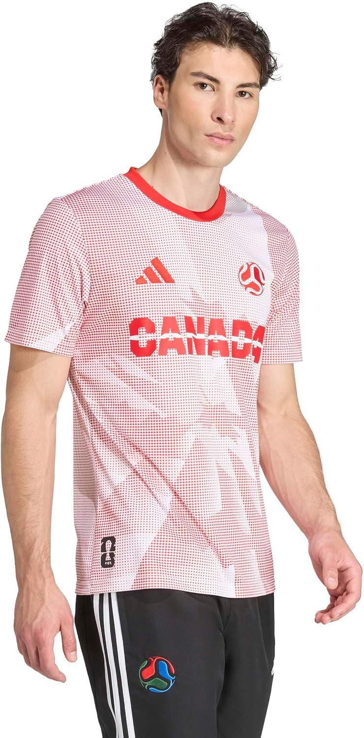 image:imageAdidas Mens Host Nation JerseyWhiteVivid RedCanada