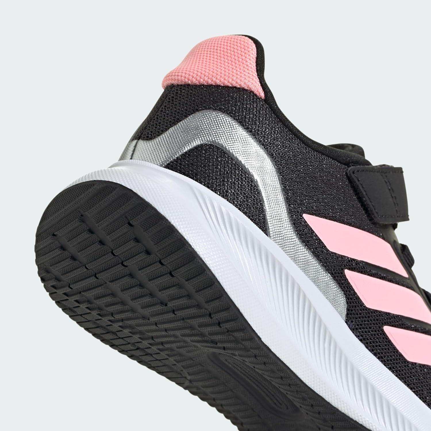 image:imageAdidas UnisexBaby Run Falcon 5BlackPink SparkSilver Metallic