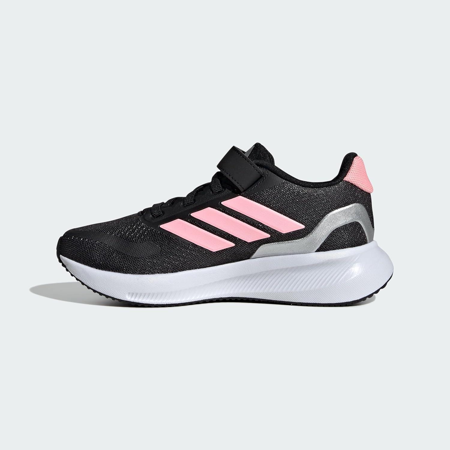image:imageAdidas UnisexBaby Run Falcon 5BlackPink SparkSilver Metallic