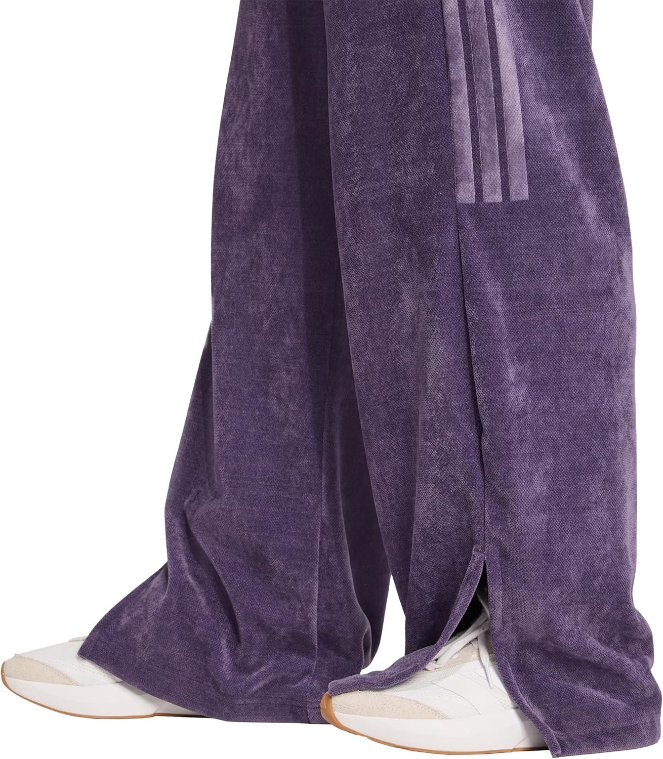 image:imageAdidas Womens House of Tiro Velour Open Hem PantsAurora Plum