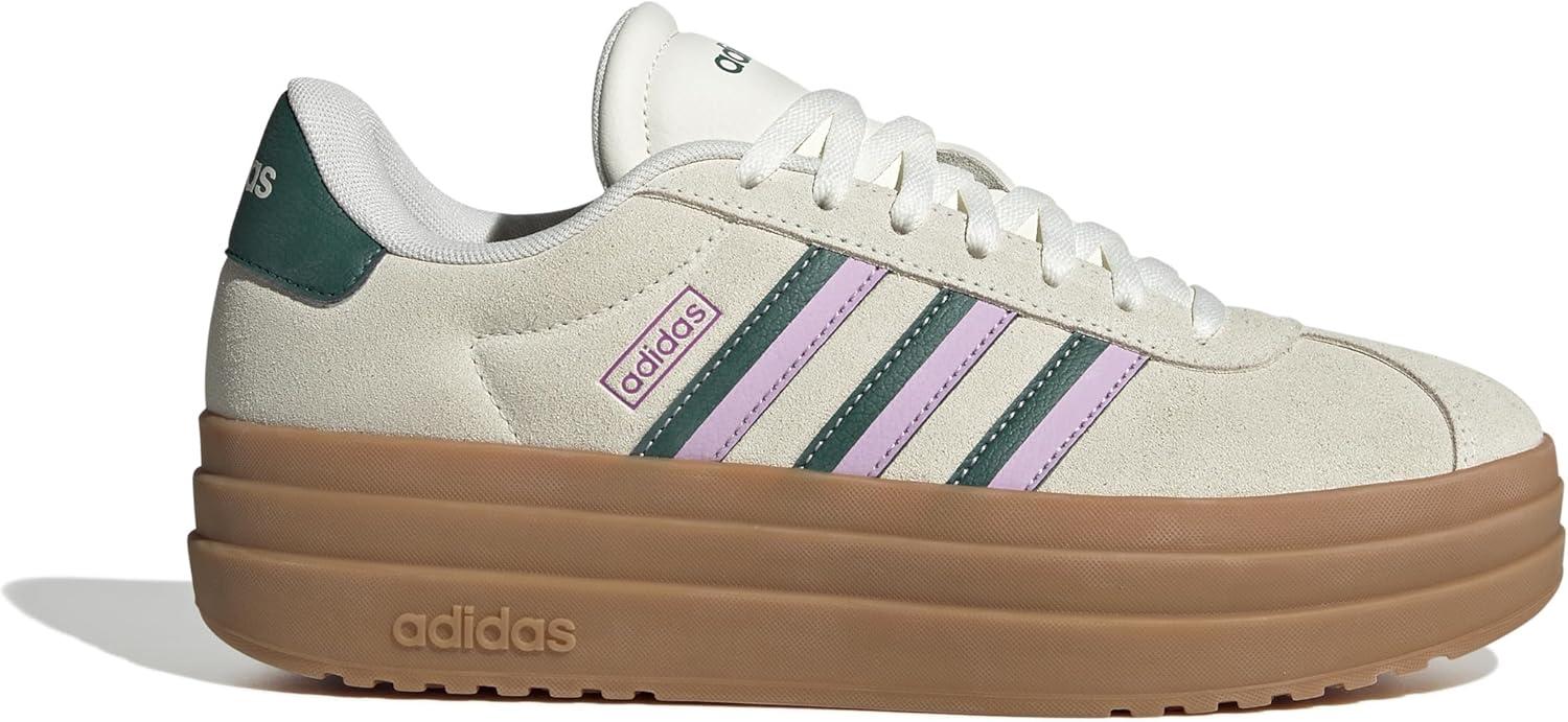 image:imageAdidas Womens Vl Court30Off WhiteCollegiate GreenBliss Lilac
