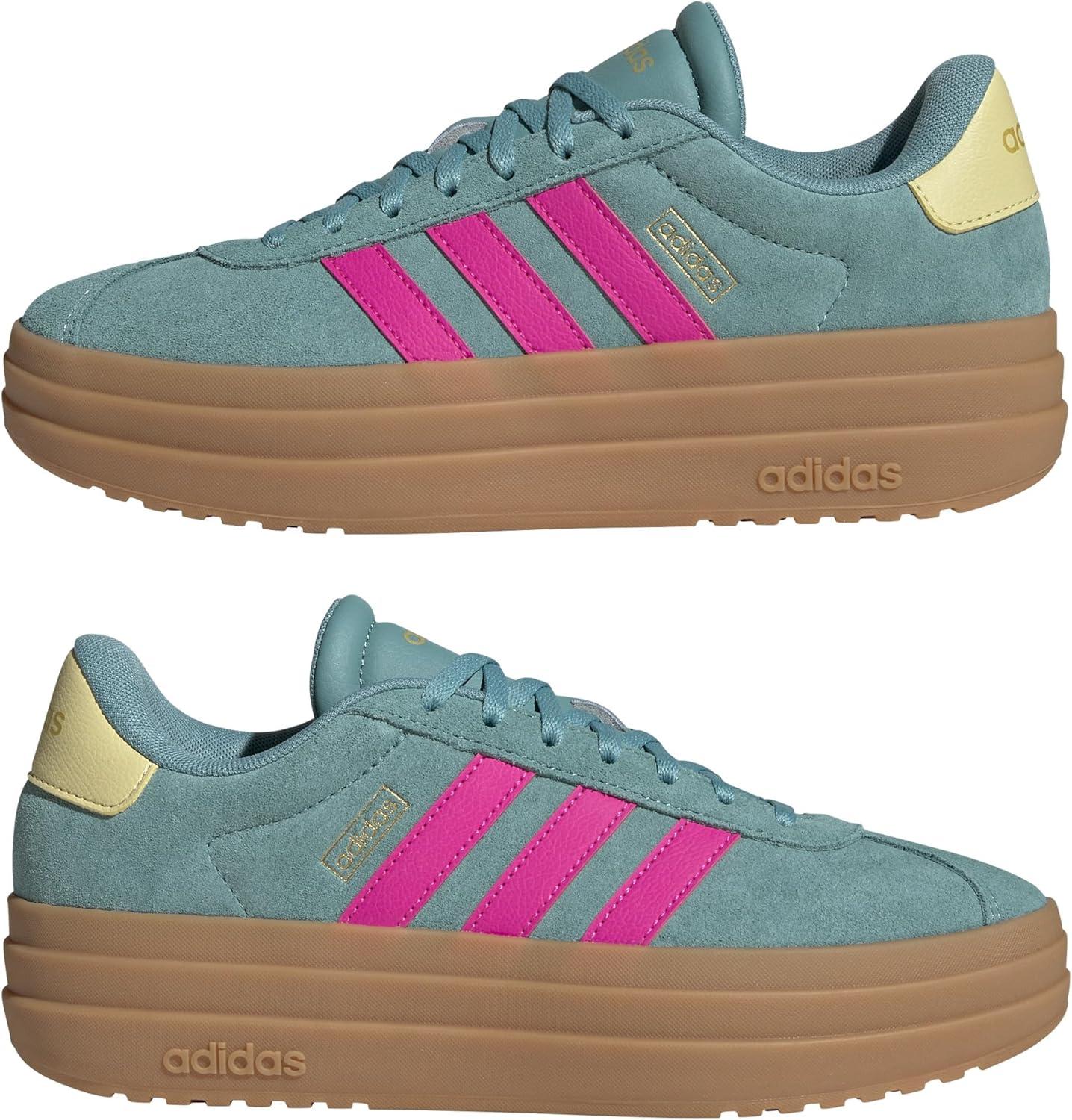 image:imageAdidas Womens Vl Court30Powder TealShock PinkPowder Yellow