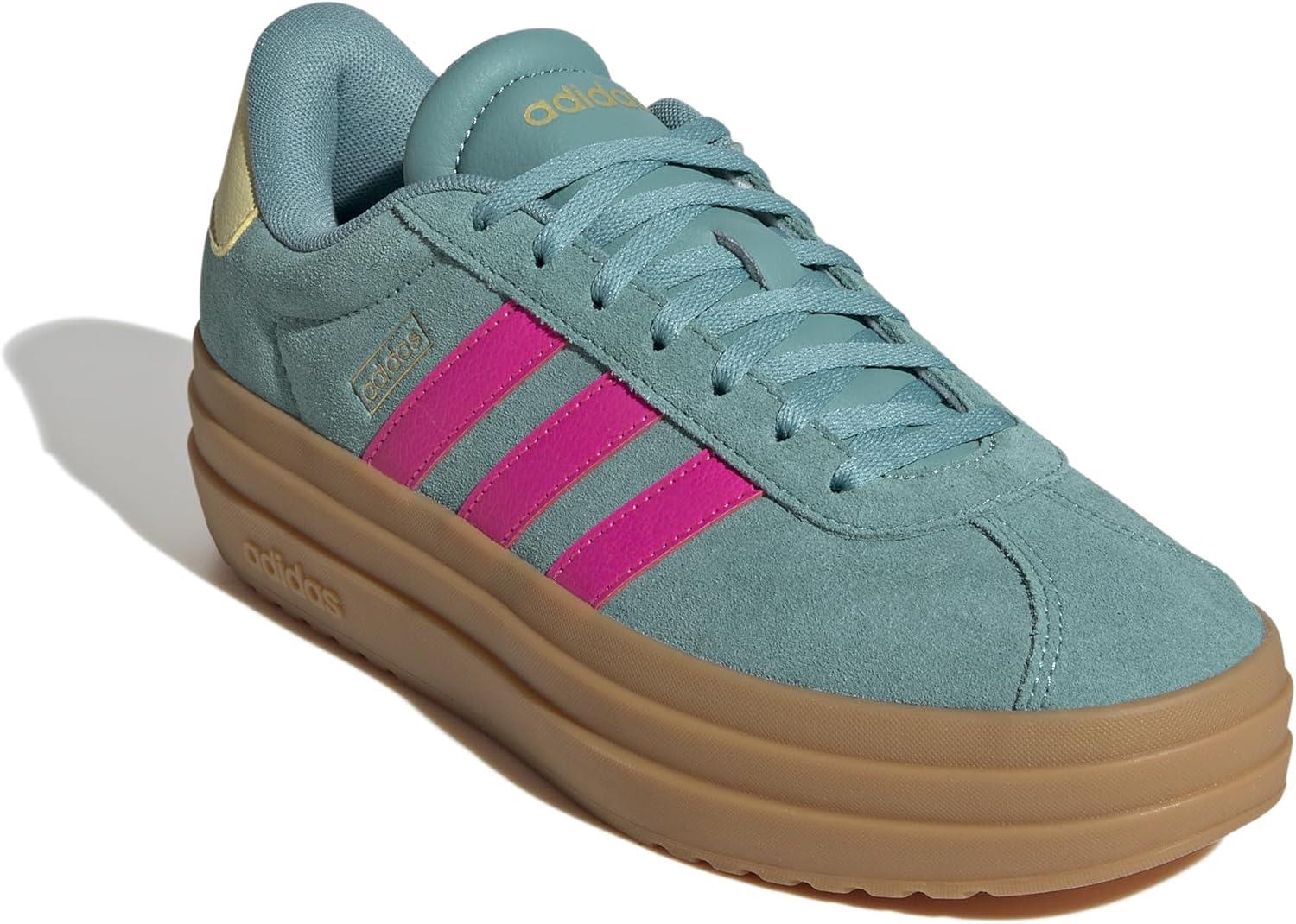 image:imageAdidas Womens Vl Court30Powder TealShock PinkPowder Yellow