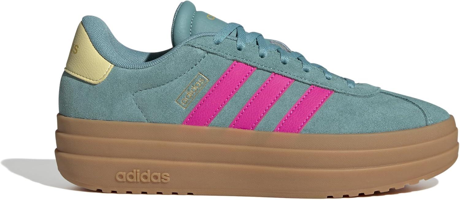 image:imageAdidas Womens Vl Court30Powder TealShock PinkPowder Yellow