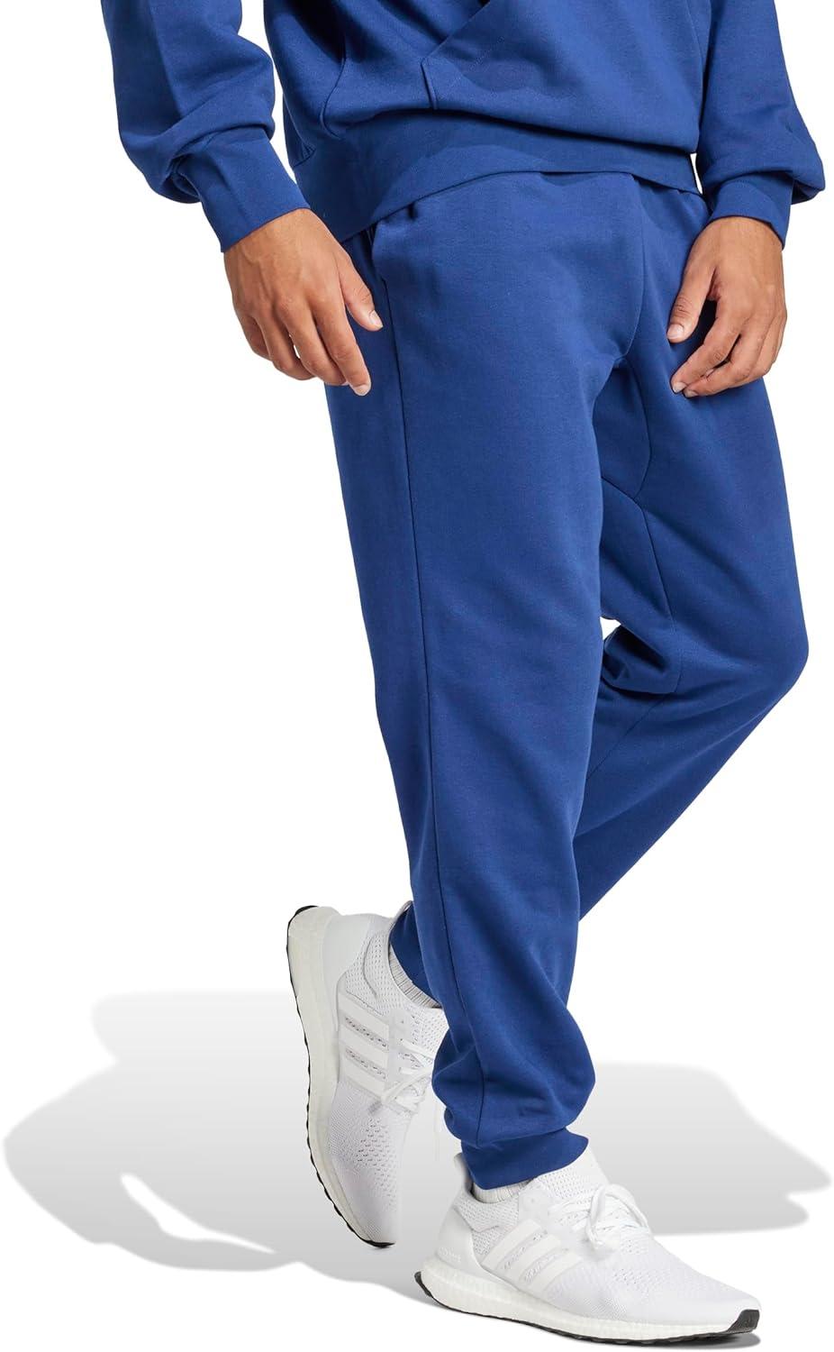 image:imageadidas Mens Essentials Feelcozy Fleece PantsDark BlueWhite