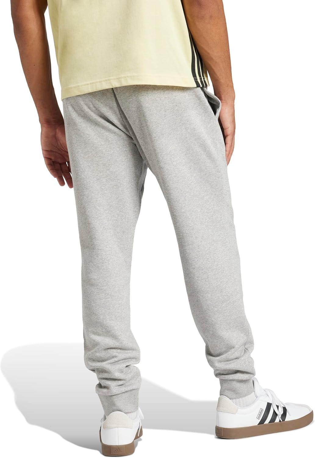 image:imageadidas Mens Essentials Feelcozy Fleece PantsMedium Grey HeatherBlack