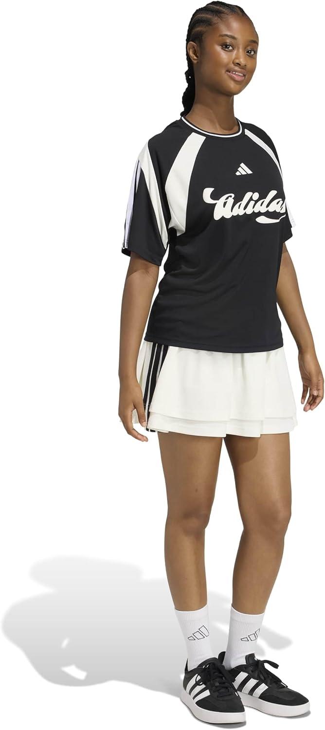 image:imageadidas Womens House of Tiro Graphic JerseyBlackOff WhiteWhite