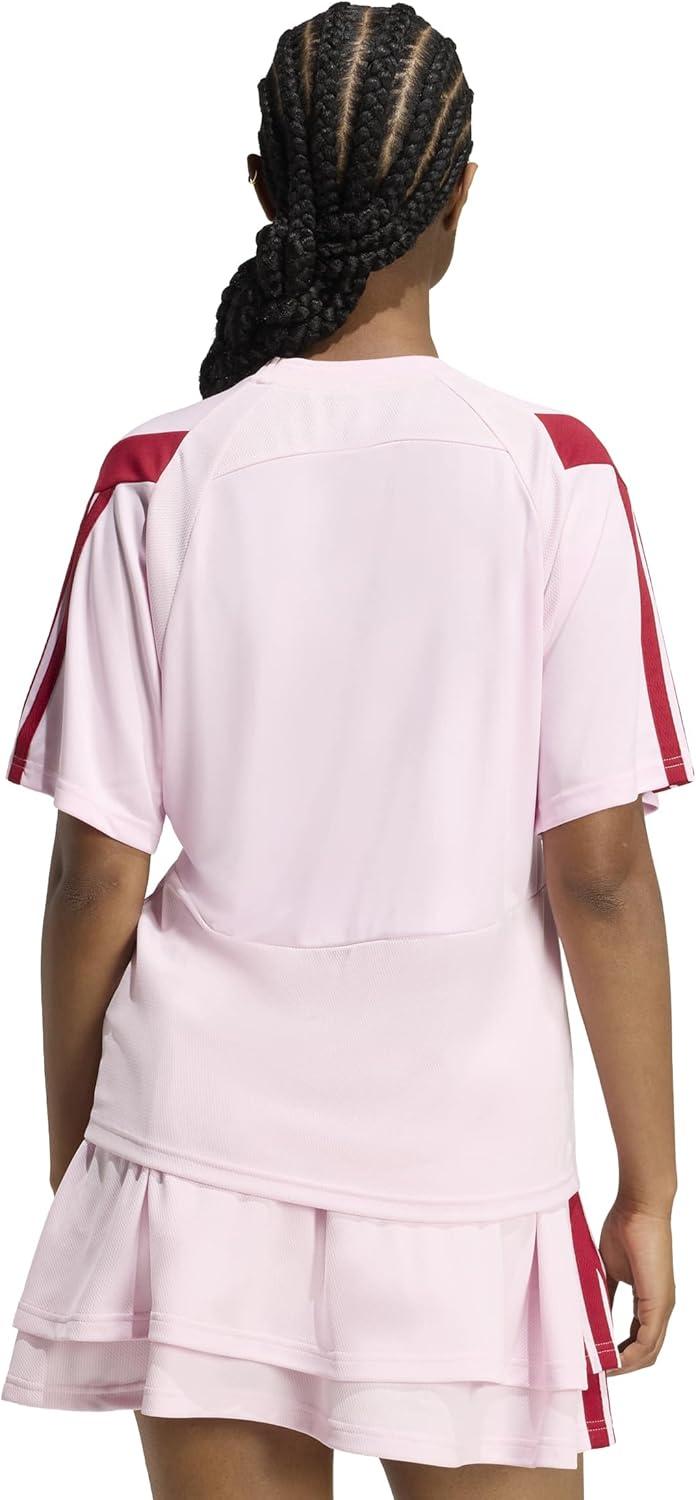 image:imageadidas Womens House of Tiro Graphic JerseyClear PinkMaroon