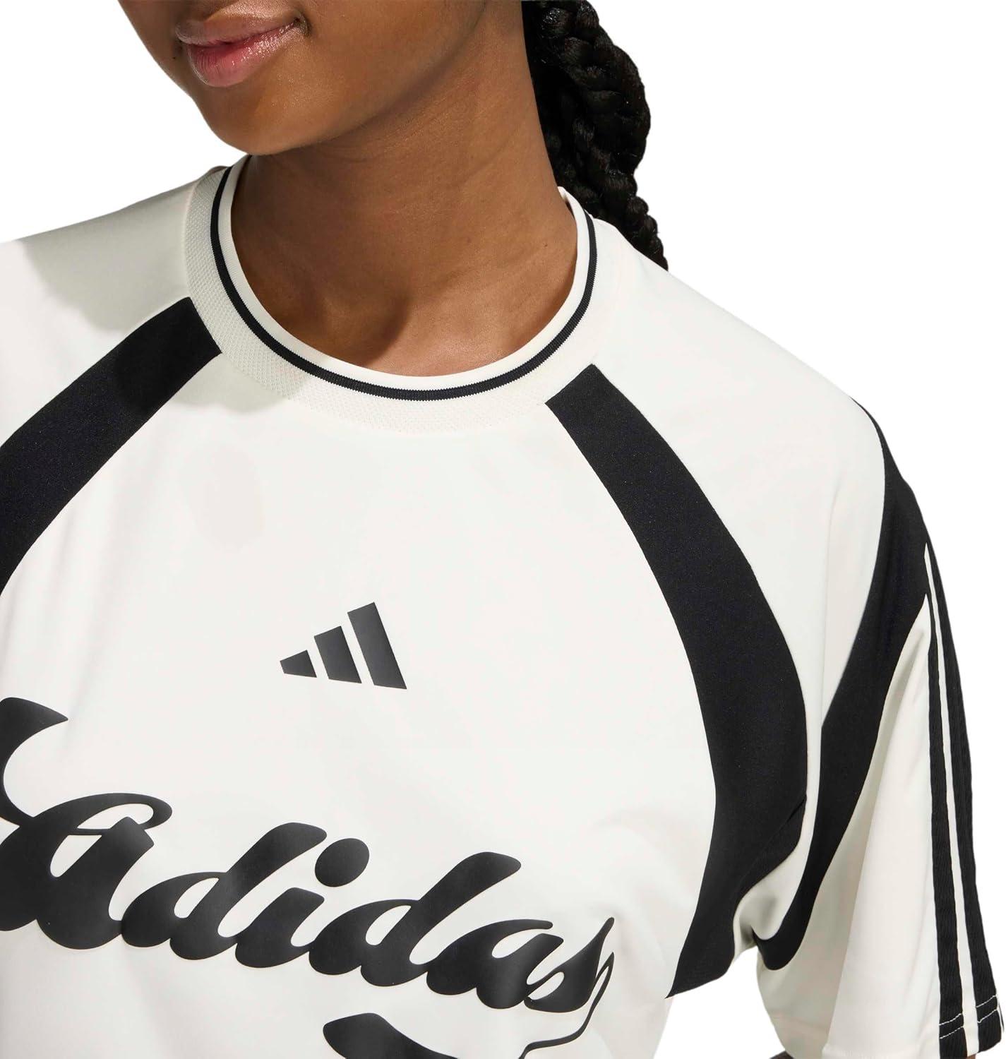 image:imageadidas Womens House of Tiro Graphic JerseyOff WhiteBlack