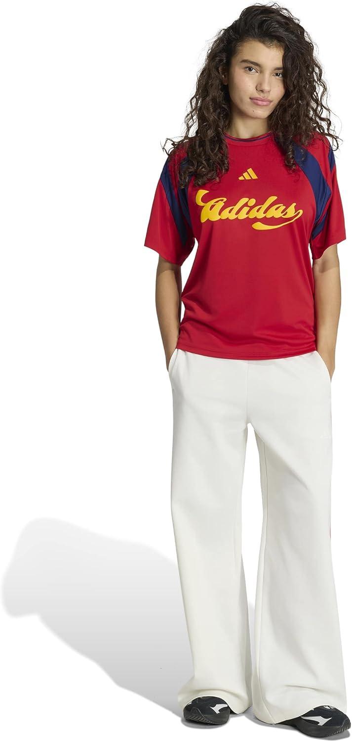 image:imageadidas Womens House of Tiro Loose PantsOff WhiteWhiteTeam Collegiate Red
