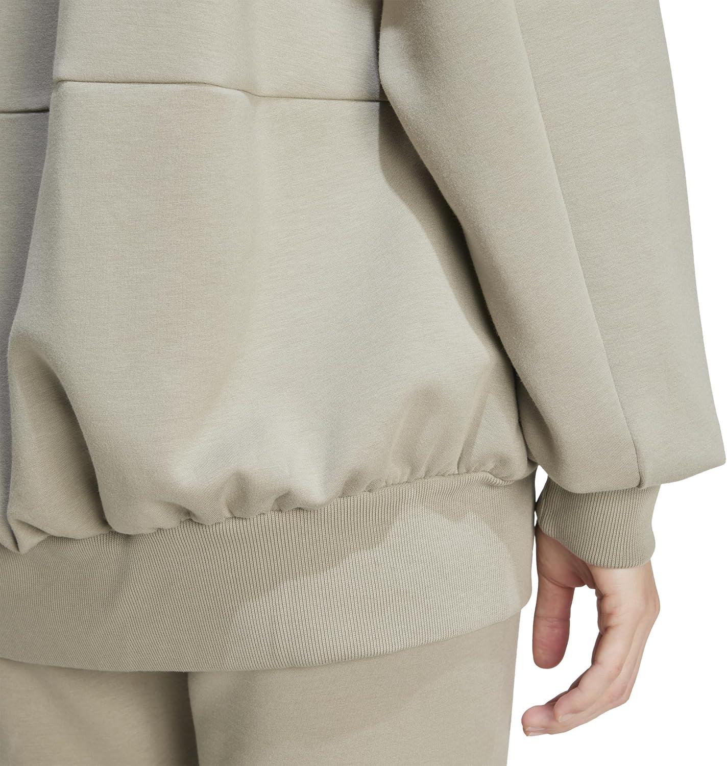 image:imageadidas womens All Szn Soft Lux Loose Fullzip Track TopSilver Pebble