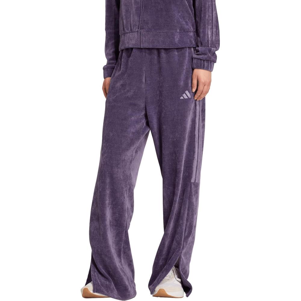 image:imageAdidas Womens House of Tiro Velour Open Hem PantsAurora Plum