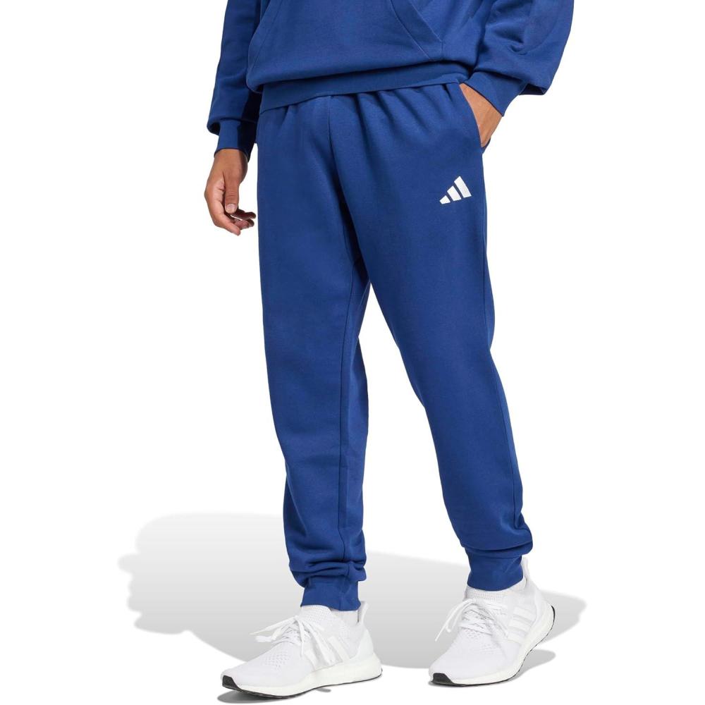 image:imageadidas Mens Essentials Feelcozy Fleece PantsDark BlueWhite