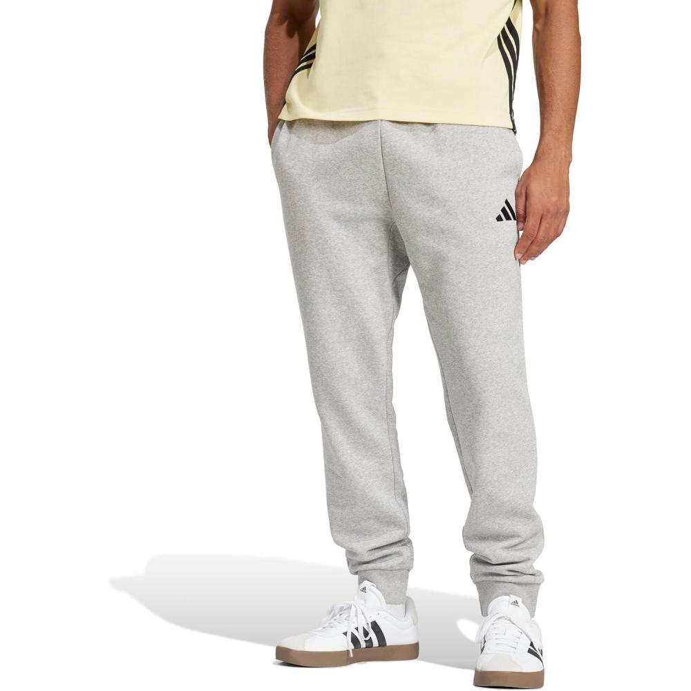 image:imageadidas Mens Essentials Feelcozy Fleece PantsMedium Grey HeatherBlack