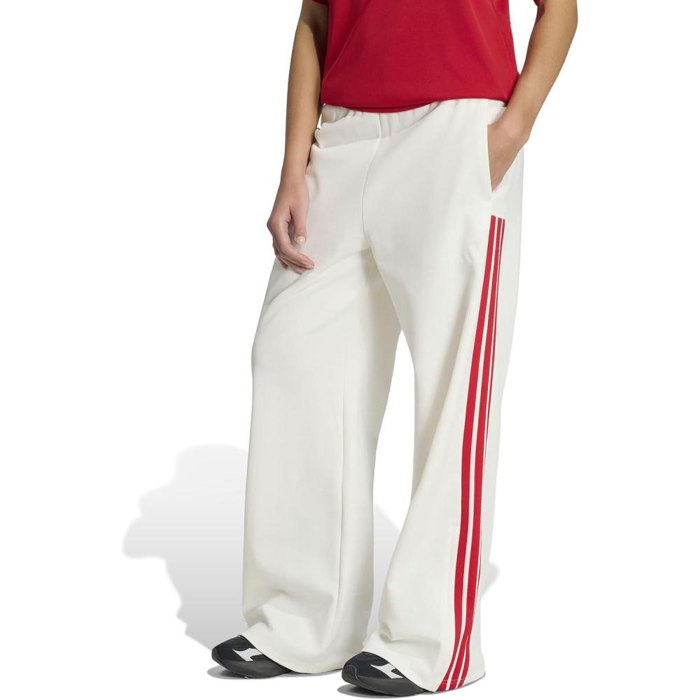 image:imageadidas Womens House of Tiro Loose PantsOff WhiteWhiteTeam Collegiate Red