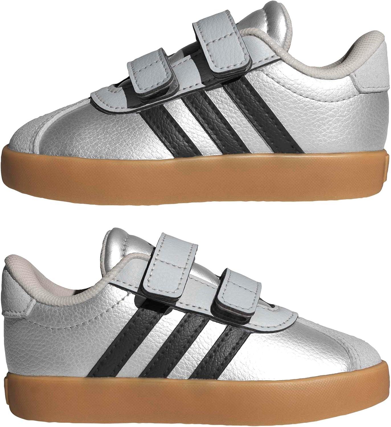 image:imageAdidas BabyBoys Vl Court30Silver MetallicBlackLgh Solid Grey