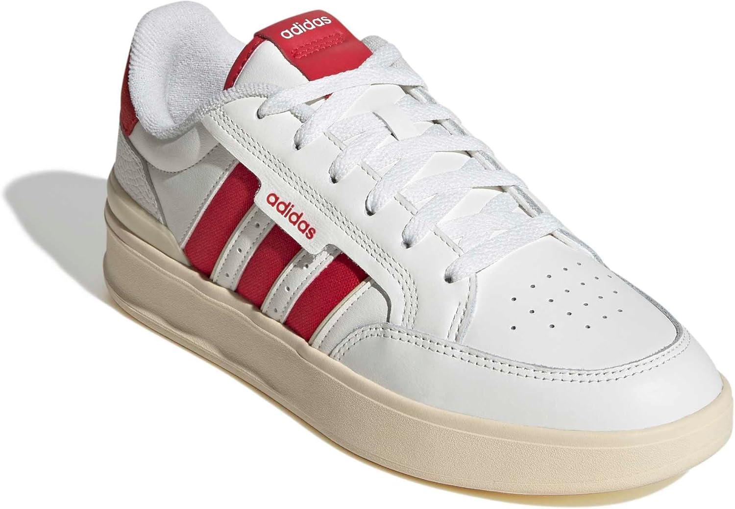 image:imageadidas Mens Aspyre 3 Stripes SneakerWhiteBetter ScarletWarm Vanilla