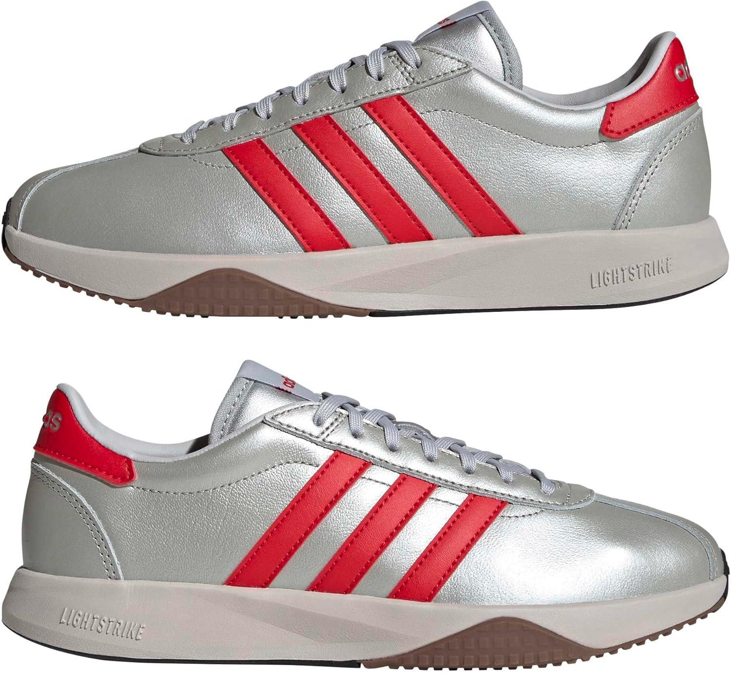 image:imageadidas Womens 7626 SneakerSilver MetallicBetter ScarletGum