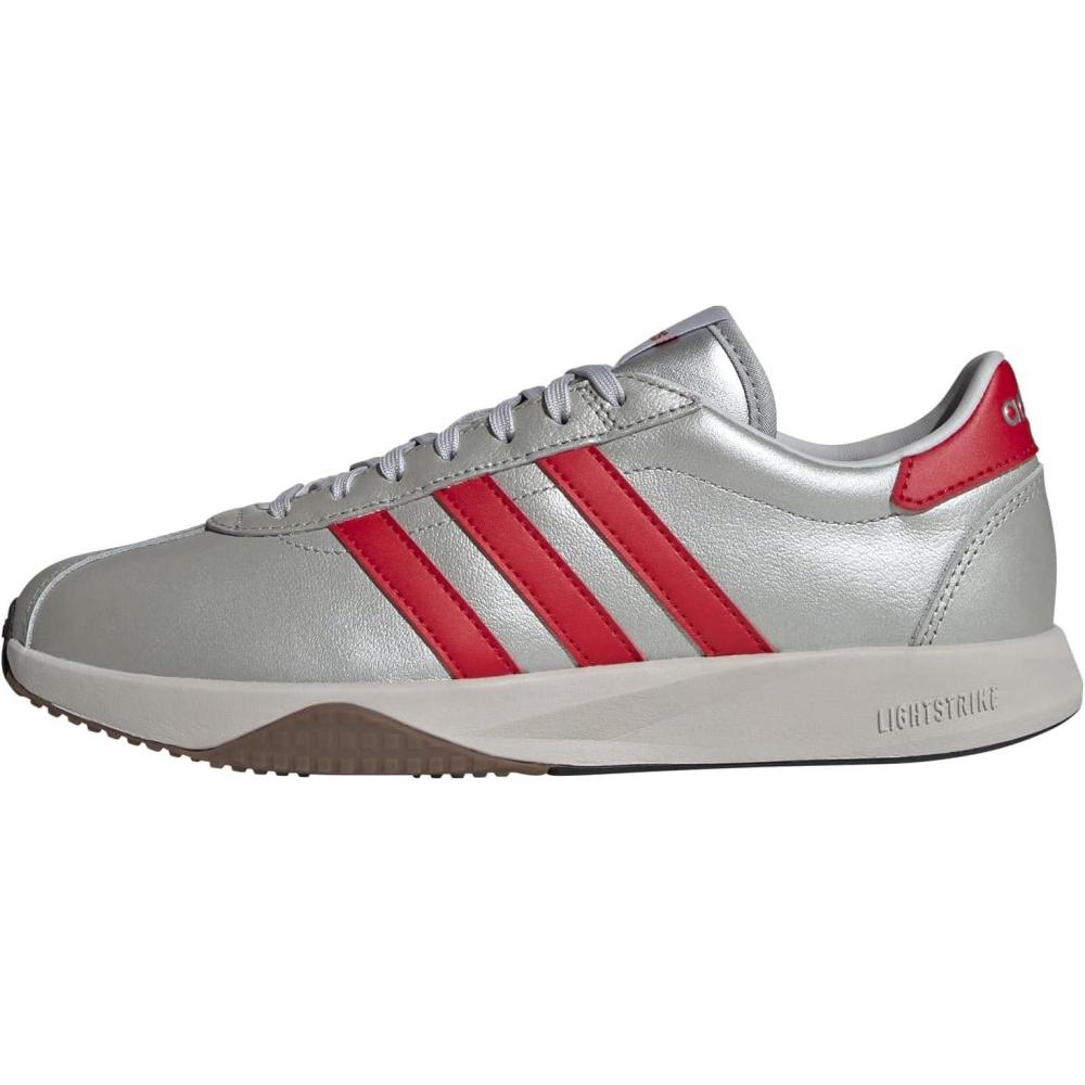 image:imageadidas Womens 7626 SneakerSilver MetallicBetter ScarletGum