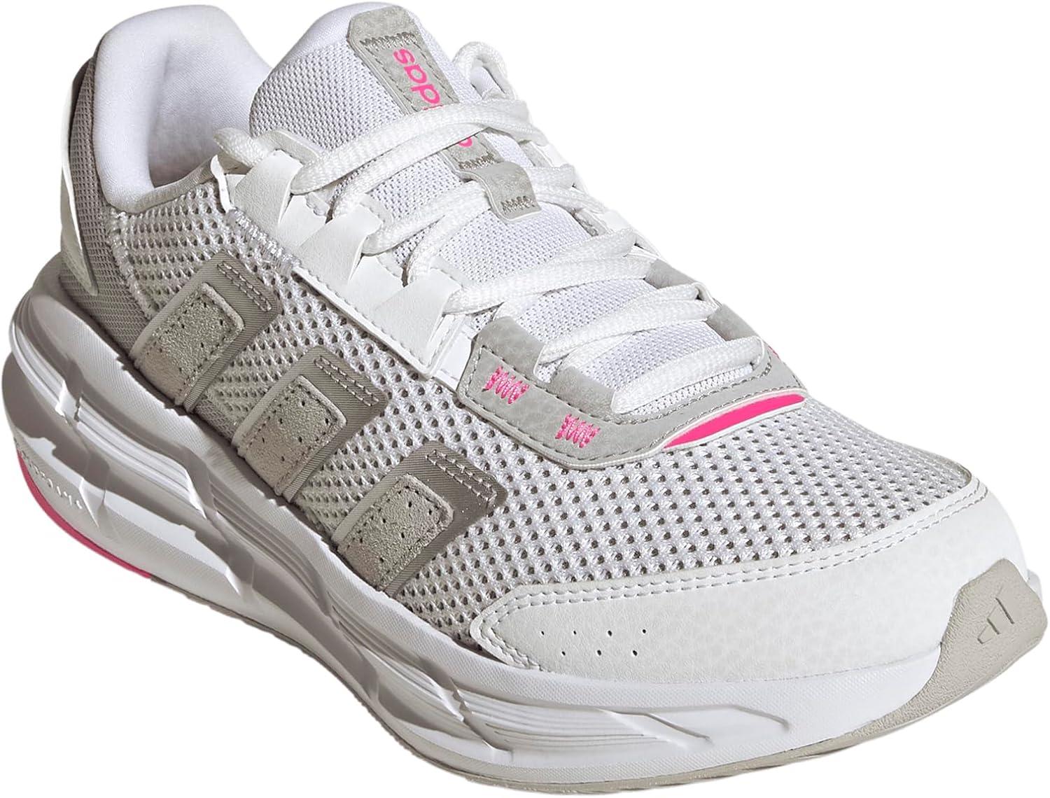 image:imageAdidas Womens AstrastarWhiteSilver MetallicLucid Pink